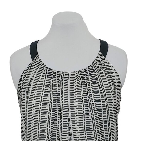 BANANA REPUBLIC Black and white gathered pleated neckline camisole - Picture 5 of 10